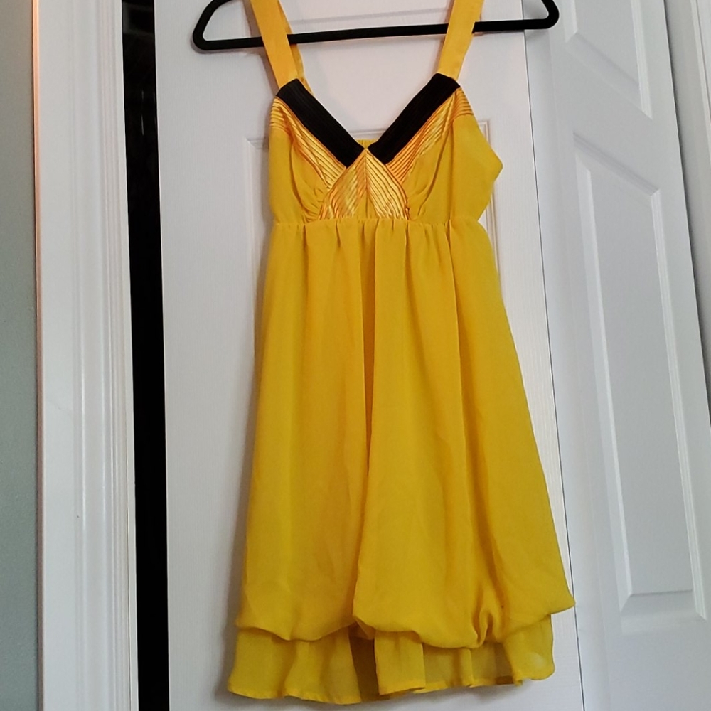 Yellow Balloon Dress